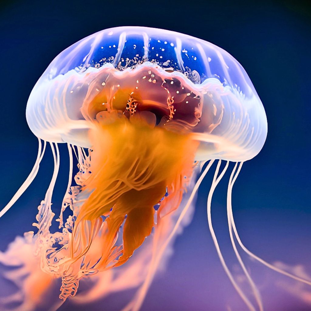 diving jellyfish