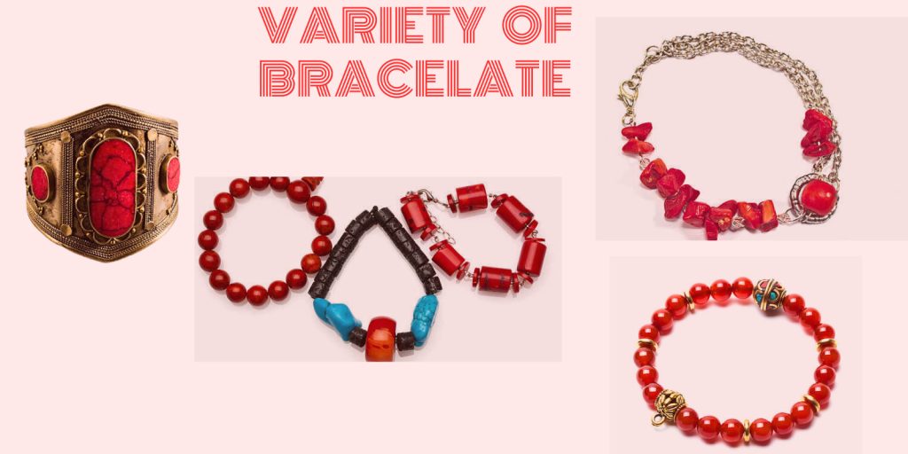 red coral stone bracelet
