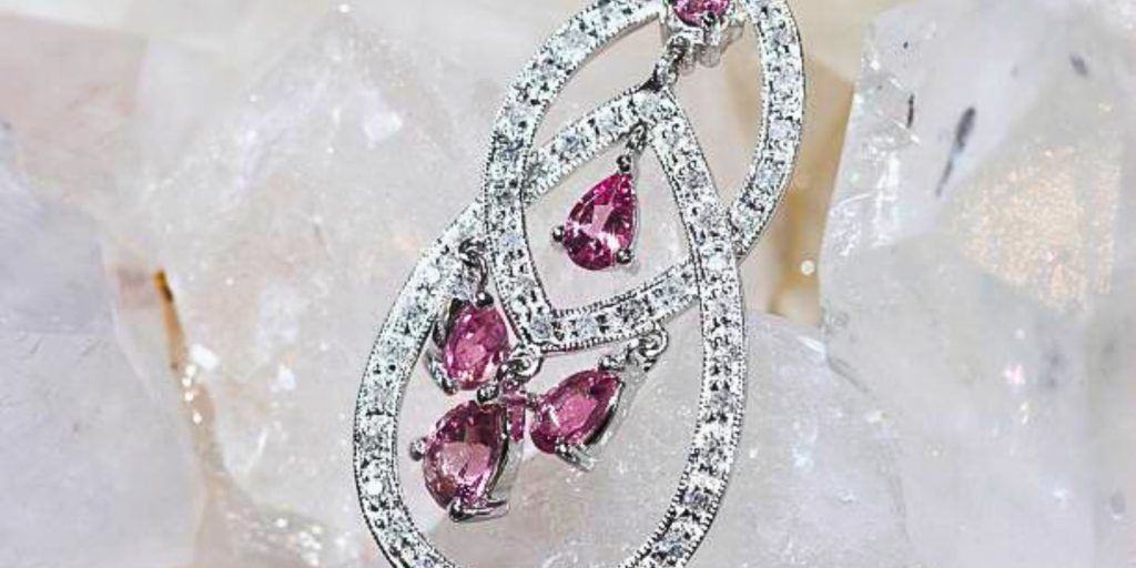 pink crystal necklace