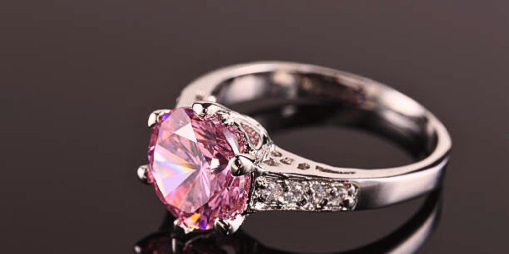 pink crystal ring