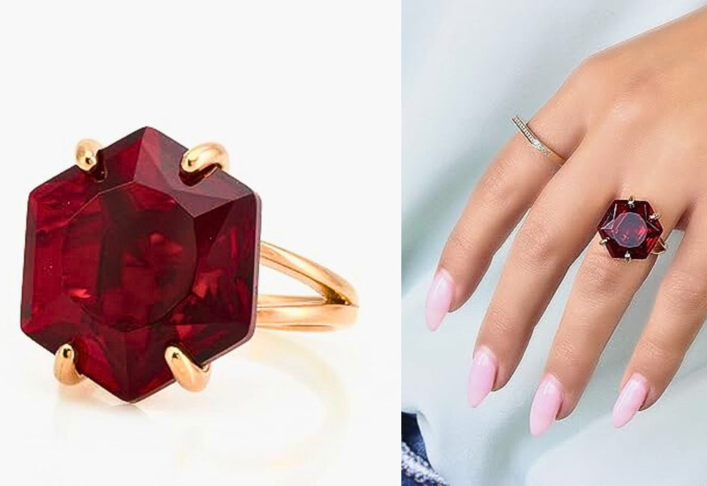 Elegant Garnet Ring