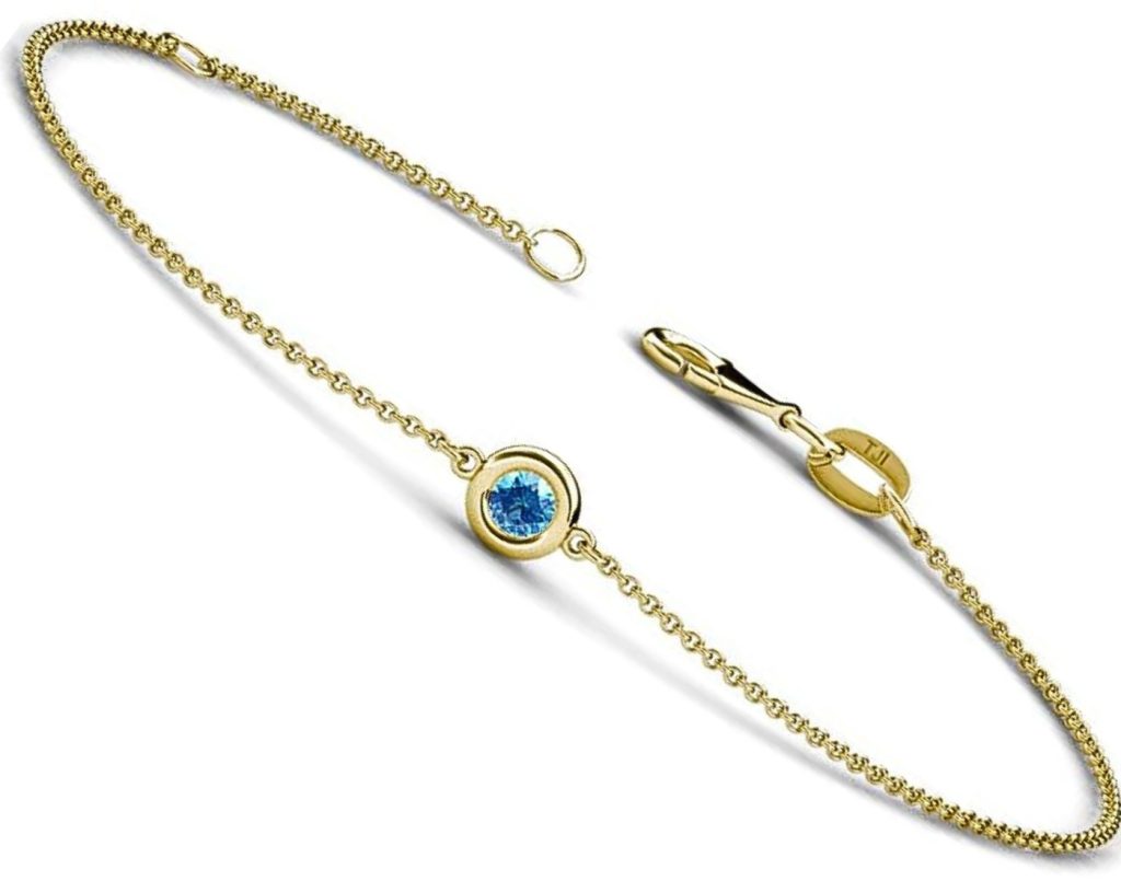 Round Blue Topaz bracelets