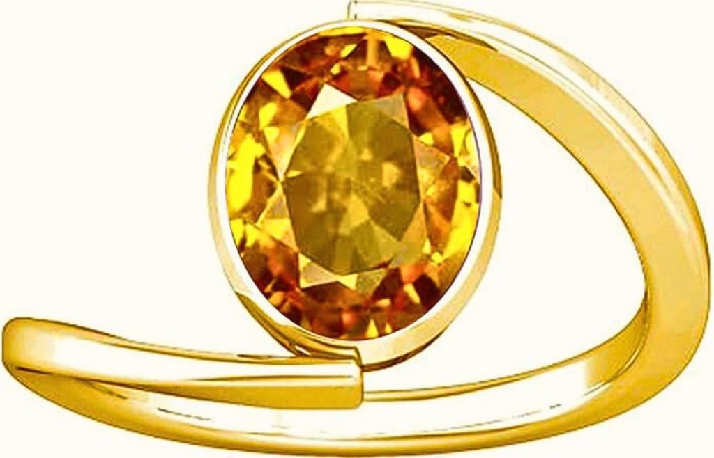 Yellow topaz gemstone