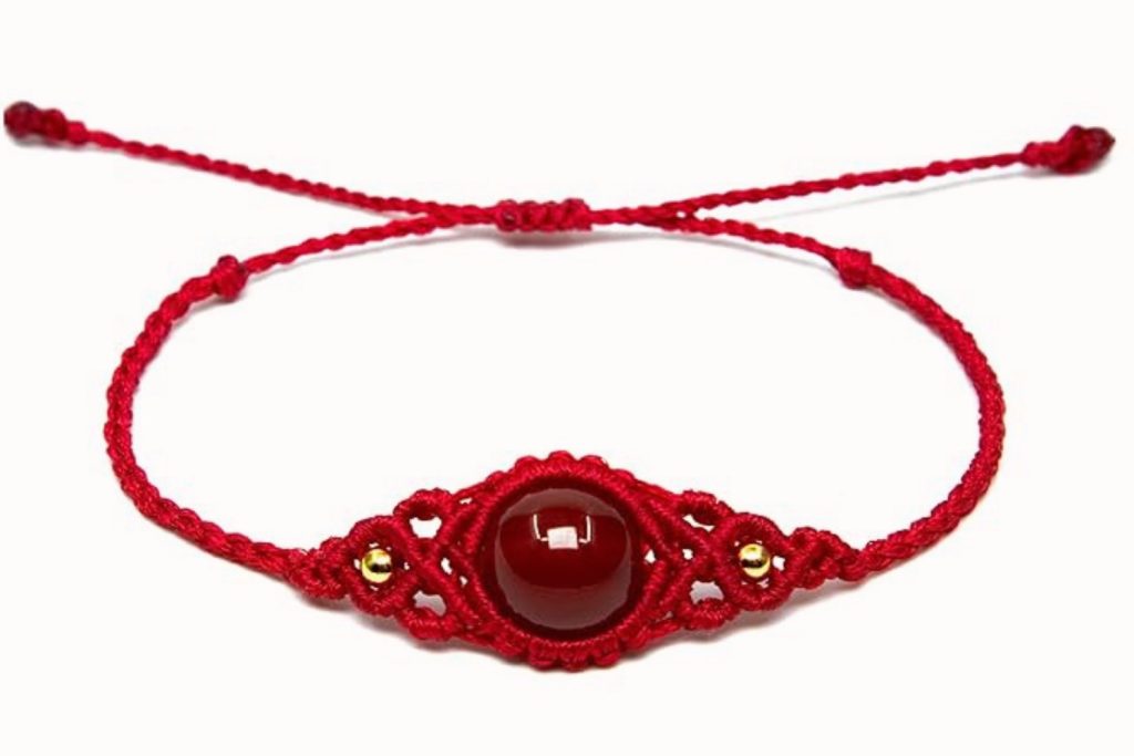 red coral stone bracelet